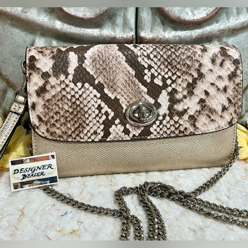 Authentic COACH Exotic Chain Crossbody EUC! # 39026 RARE! - Picture 3 of 11